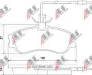 Комплект тормозных колодок,  PEUGEOT PARTNER- A.B.S. 