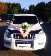 Аренда Прокат авто на свадьбу Toyota Prado. Машина на свадьбу