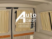 Шторки в Volkswagen Caddy бежевые с салазками