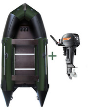 Лодка С Мотором (Аквастар K 430 + Yamabisi T15BMS) Гарантия.